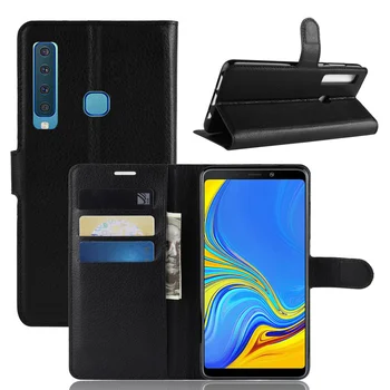 2022 Flip Case para Samsung Galaxy A7 A9 A6 A8 Plus Carteira de Couro Capa Case para Samsung A3 A5 A6S A8S A9 Estrelas coque etui