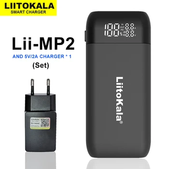 LiitoKala Lii-MP2 18650 21700 Carregador e da Alimentação do Banco QC3.0 de Entrada/Saída Digital de Exibição de Carregamento Rápido+ UE/EUA/reino UNIDO 5V 2A
