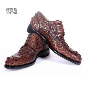 hulangzhishi novo arrivla homens sapatos de couro de crocodilo cor do Pincel Homens formal de sapatos de Vestido de negócio sapatos tendência homens sapatos