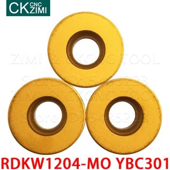 RDKW1204-MO YBC301 RDKW 1204 MO YBC301 Carboneto de inserir circulares intercambiáveis fresamento de perfil pastilhas de Metal CNC torno de ferramentas de aço