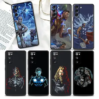 Vingadores da Marvel Thor Quadrinhos Caso de Telefone para Samsung Galaxy S22 S20 S21 Fe 5G S7 S8 S9 S10e 5G Plus Ultra Macia Capa de Silicone Funda