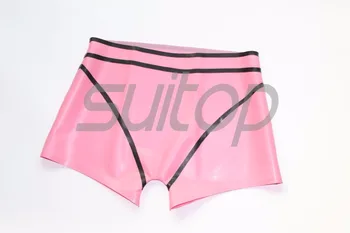 NOVO Feminino 's Látex shorts Metalizado em cor-de-rosa sem zip SUITOP