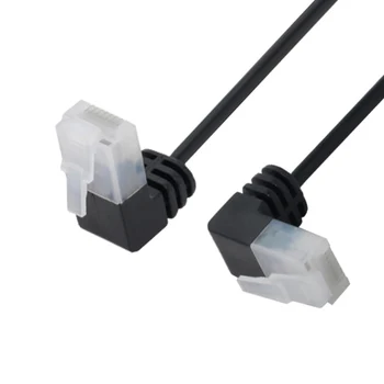 Jimier Ultra Slim Cat6 Cabo Ethernet RJ45 Até Angular de 25 cm de Rede UTP Cabo Patch Cord