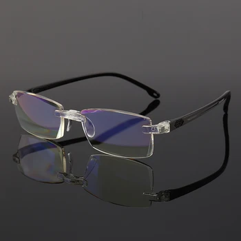 Moda Ultraleve sem moldura Anti-azul óculos de leitura Mulheres Homens Clara LensComputer Óculos Presbiopia Leitor