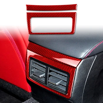 por Lexus IS250 2013 2014-2020 banco Traseiro de Saída de Ar Decoração de Capa de Guarnição Adesivo Decalque do Interior do Carro Acessórios de Fibra de Carbono