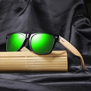 2022 Homens Mulheres Clássico Polarizada UV400 Óculos de sol Vintage Madeira de Bambu Condução de Óculos de Sol Preto Pesca Óculos UV400 Óculos
